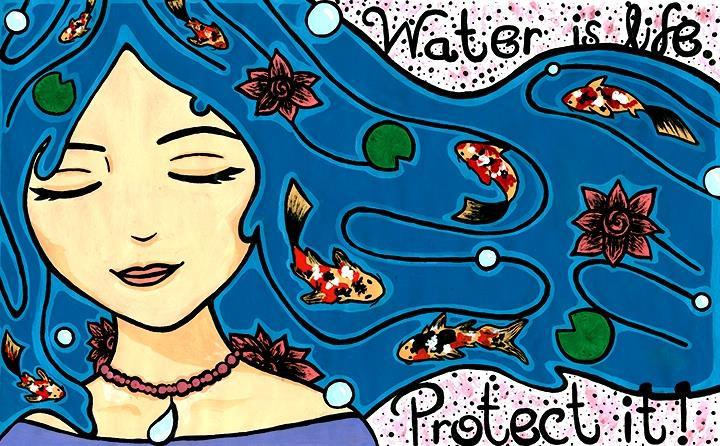 Water is life. Protect it! Poster.