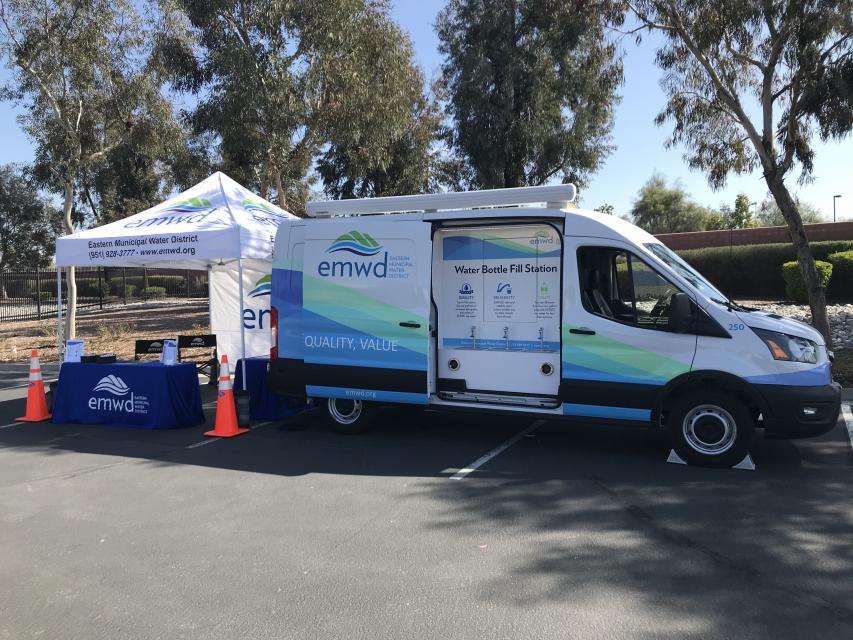 Hydration Van set up at event