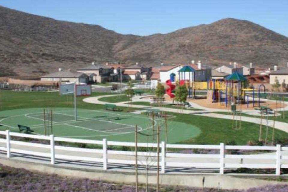 Basketball courts and recreation area