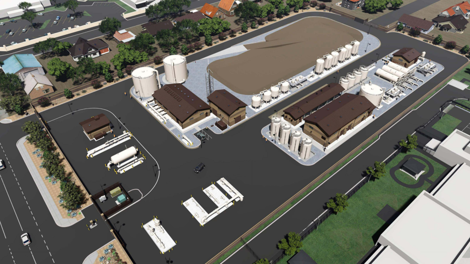 A rendering of the Perris North Groundwater Program treatment facilities in Moreno Valley.
