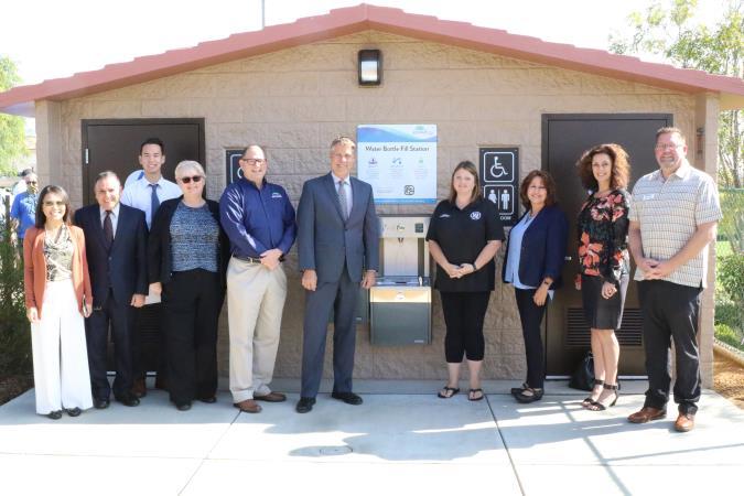 EMWD employees at new recycled water facility. 