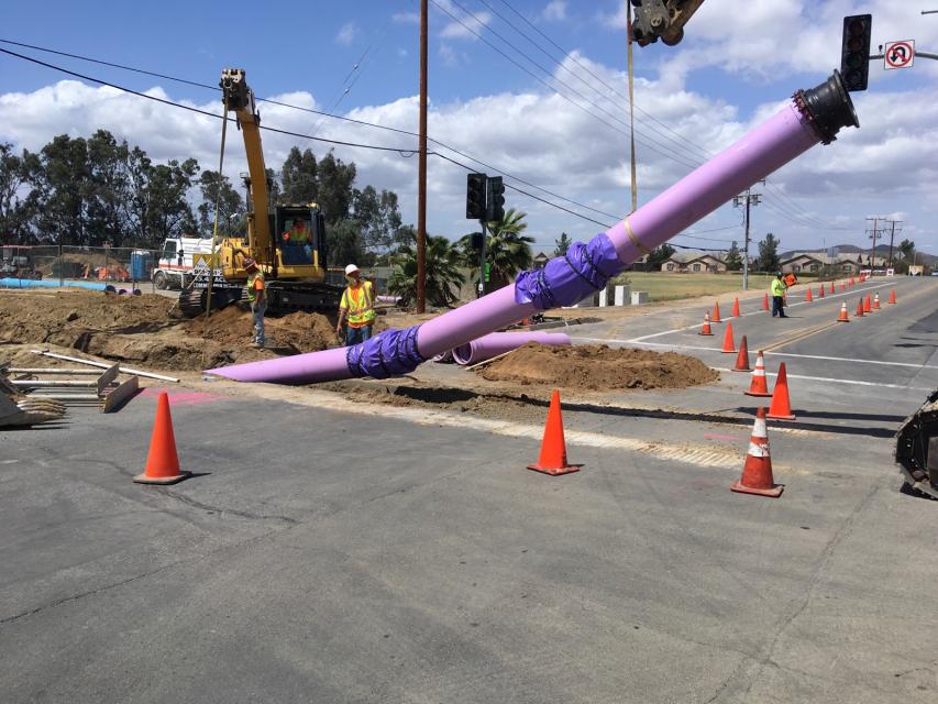 Installation of Phase I of the French Valley Recycled Water Pipeline was completed in 2018. Phase II work will begin this year.